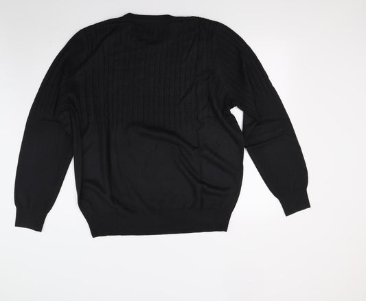 Atlantic Bay Mens Grey Knit Pullover Jumper Size L