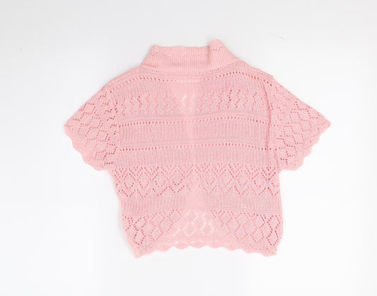Figaro Girls Pink Wrap Jumper Size M