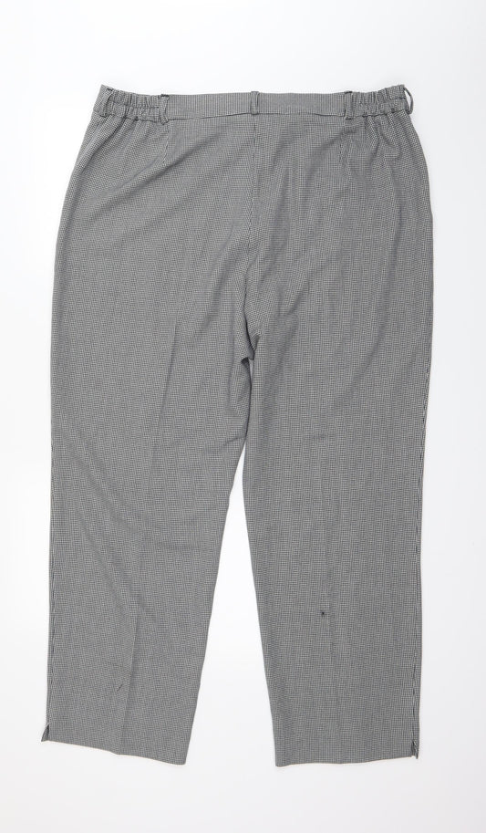 Classics Womens White Houndstooth Sweatpants Trousers Size 20 L26 in
