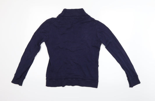 MNG Womens Blue Cardigan Jumper Size L