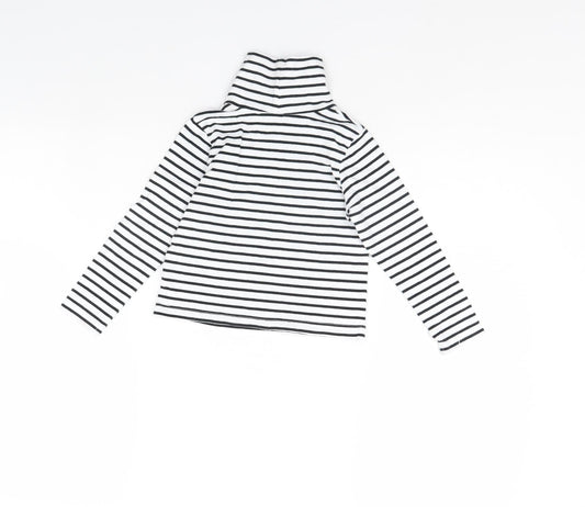 George Girls Black Striped Pullover T-Shirt Size 3 Years