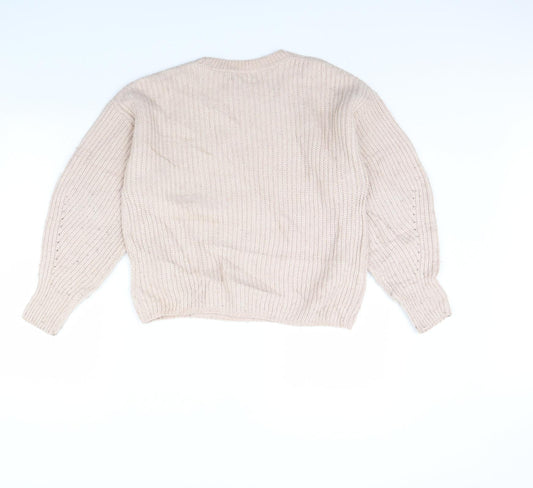 New Look Womens Pink Pullover Jumper Size S