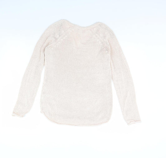 H&M Womens Pink Pullover Jumper Size XS