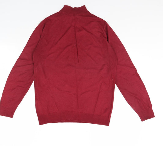 M&S Womens Red Pullover Jumper Size 10