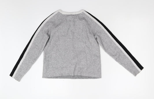 Primark Girls Grey Knit Pullover Jumper Size 11-12 Years
