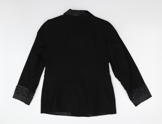 Changes Womens Black Jacket Blazer Size 16