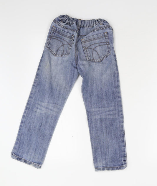 M&Co Girls Blue Straight Jeans Size 6-7 Years