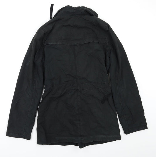 Authentic Womens Black Parka Jacket Size 10