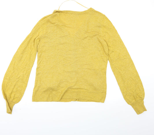 Preworn Womens Yellow Cardigan Jumper Size S