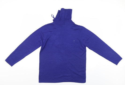 Eternal Womens Blue Pullover Jumper Size M