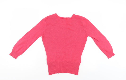 Miss Selfridge Womens Pink Pullover Jumper Size 12