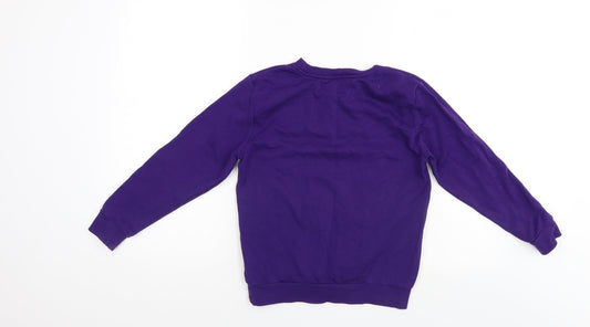 George Boys Purple Pullover Sweatshirt Size 8-9 Years