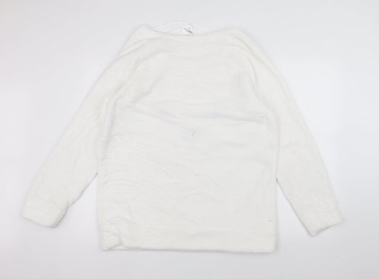 H&M Womens White Pullover Jumper Size M