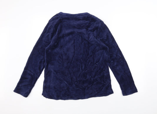 Preworn Womens Blue Pullover Jumper Size 12 - llama
