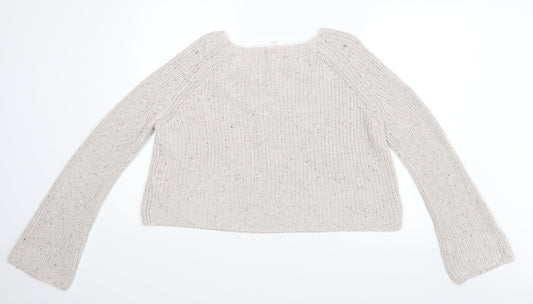 H&M Womens Beige Pullover Jumper Size XS