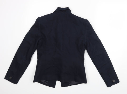 Mango Womens Blue Jacket Blazer Size S