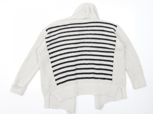 Monsoon Womens Beige Striped Cardigan Jumper Size S