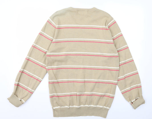 m&s Mens Beige Pullover Jumper Size S