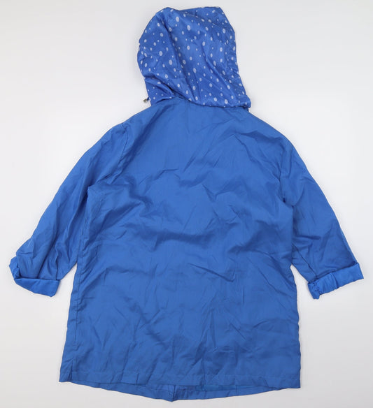 Preworn Womens Blue Rain Coat Jacket Size M