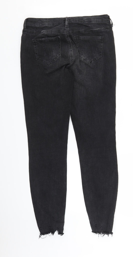 Preworn Womens Black Denim Skinny Jeans Size 28 in L26 in