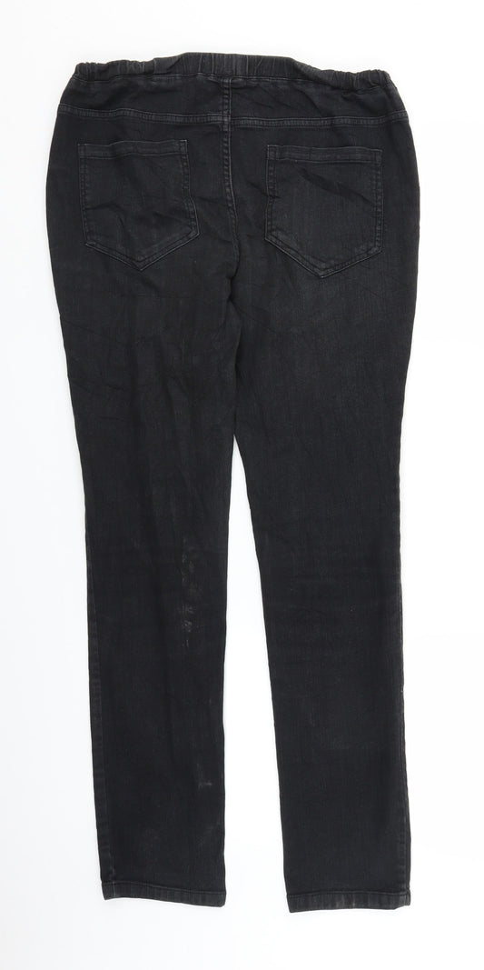 South Womens Black Denim Straight Jeans Size 12 L28 in