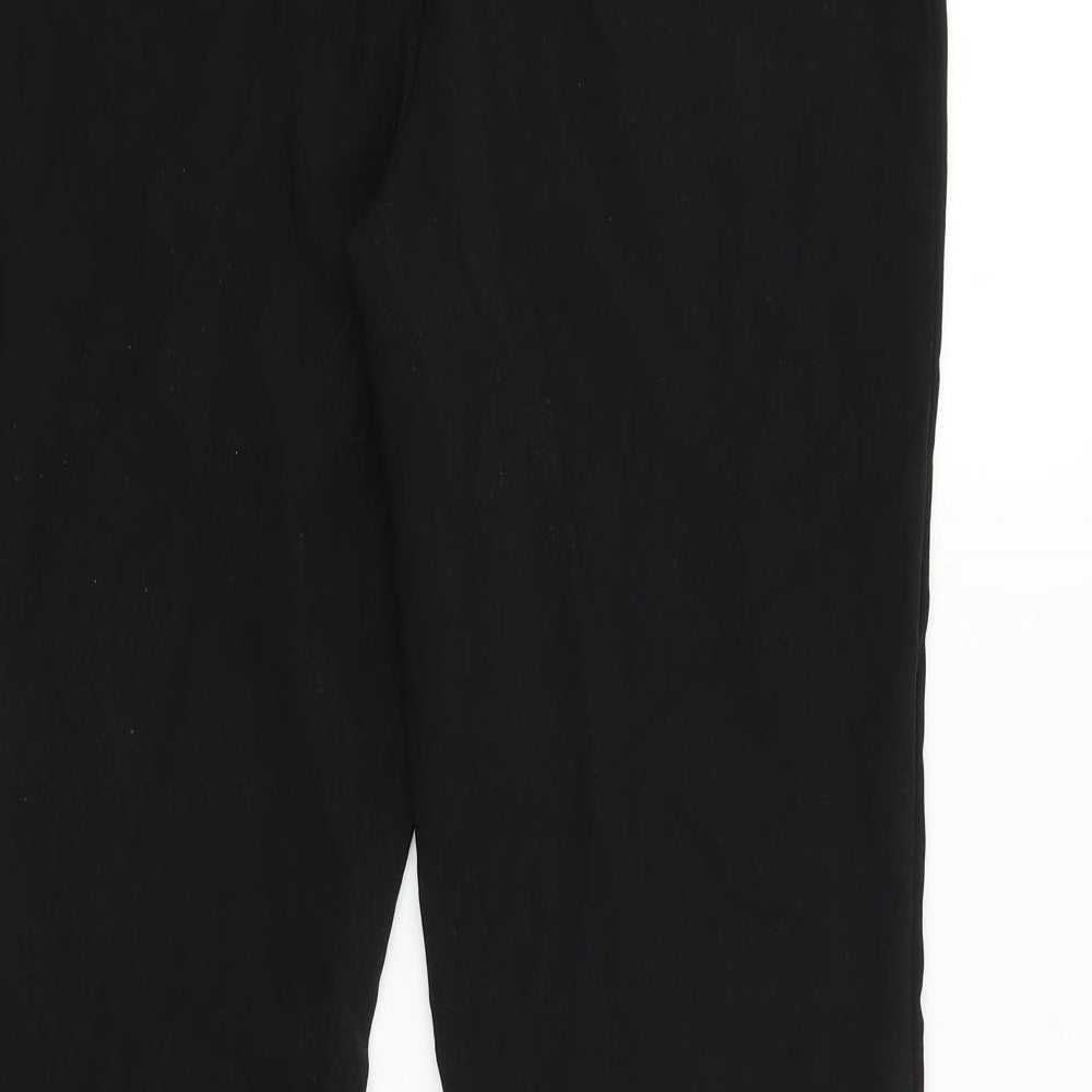 Brand and care label for Dunnes women’s black trousers, size UK 10, 26-inch leg