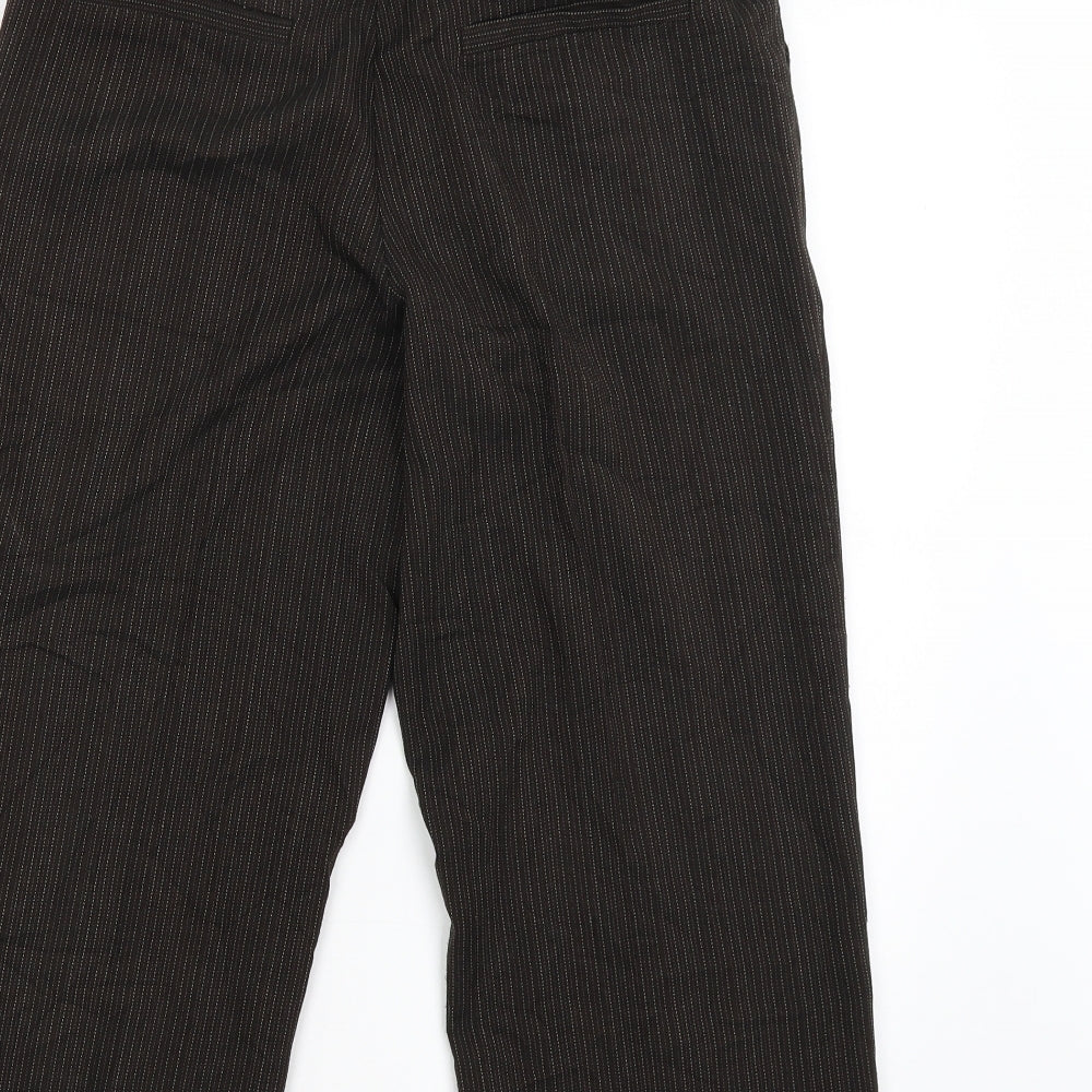 Papaya Womens Brown Striped Trousers Size 10 L20 in