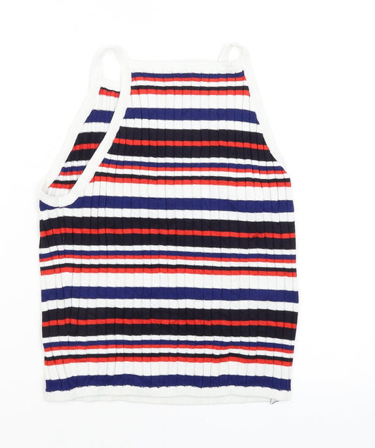 Divided Womens Multicoloured Striped Tank Dress Size L