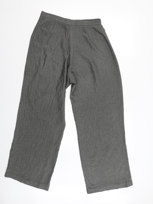 Marks and Spencer Womens Grey Trousers Size 14 L28 in