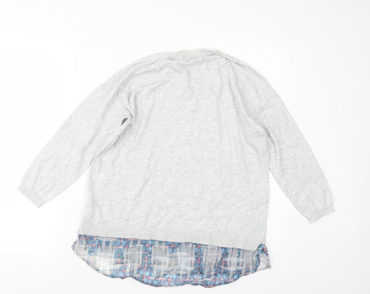 Warehouse Womens Grey Knit Pullover Jumper Size 10