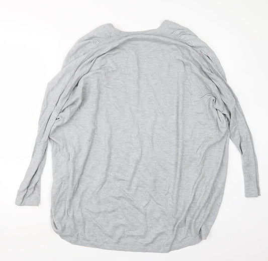 Warehouse Womens Grey Cardigan Jumper Size S