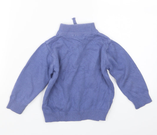 A&J Boys Blue Knit Pullover Sweatshirt Size 3 Years