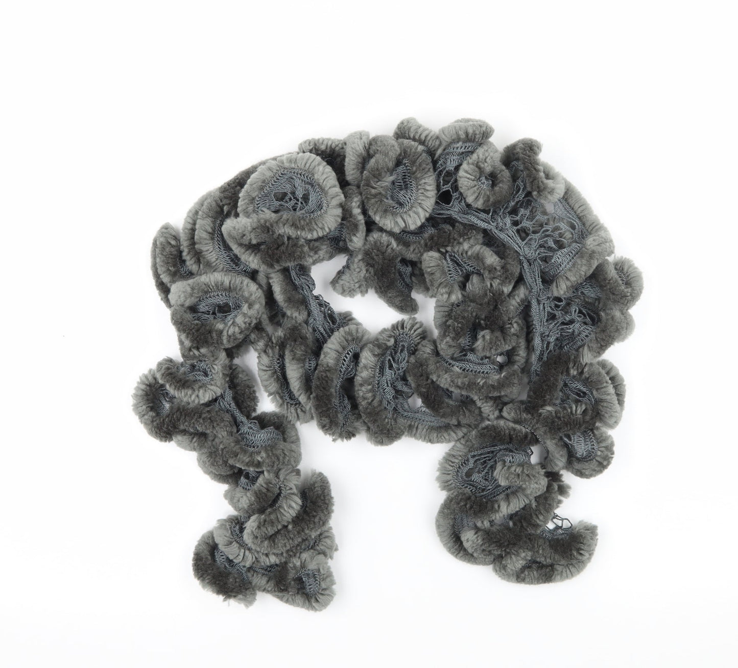 Preworn Womens Grey Knit Scarf