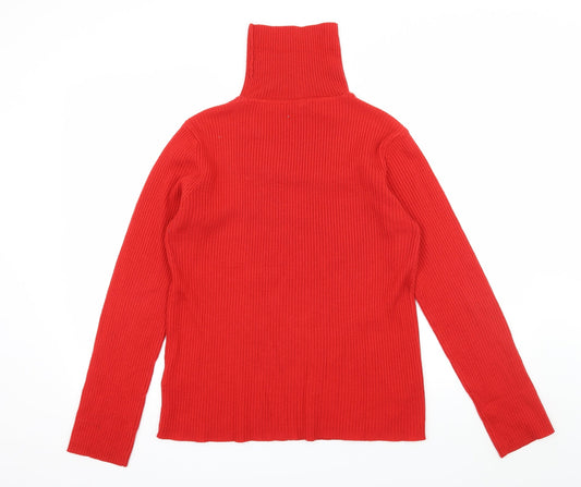 Mia Moda Womens Red Knit Pullover Jumper Size XL