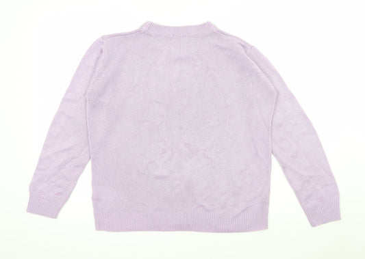 Damart Womens Purple Knit Pullover Jumper Size 10