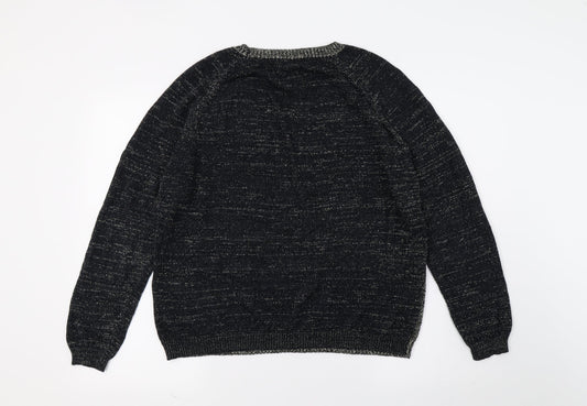 Klass Womens Gold Knit Pullover Jumper Size L