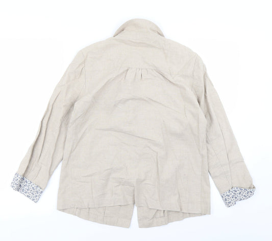 Beacan Cove Womens Beige Jacket Blazer Size S