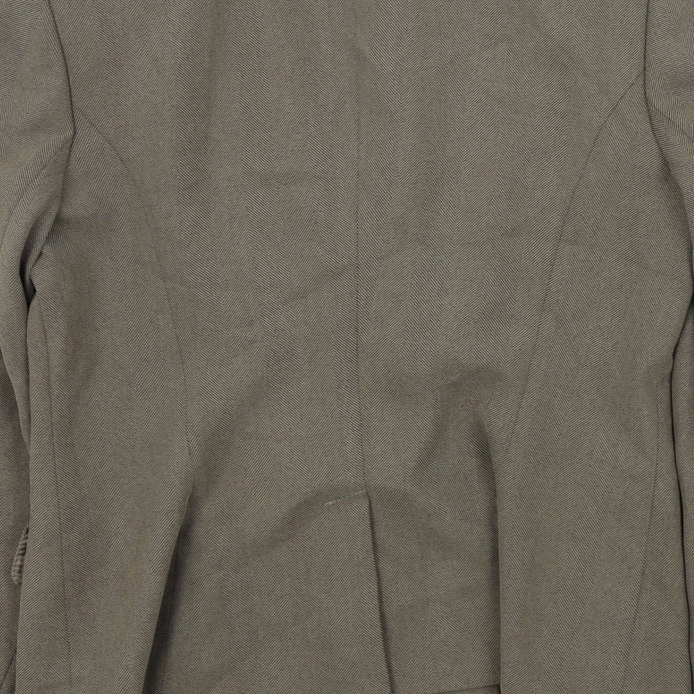 NEXT Womens Brown Colourblock Jacket Blazer Size 14