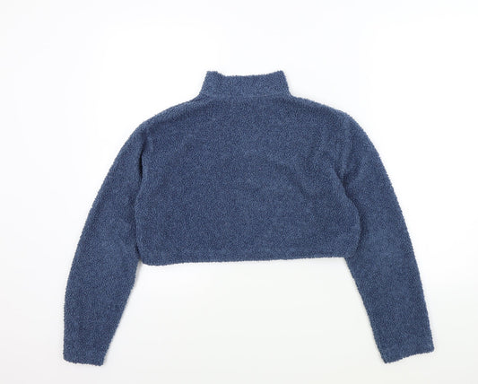 SheIn Girls Blue Colourblock Pullover Jumper Size 14 Years