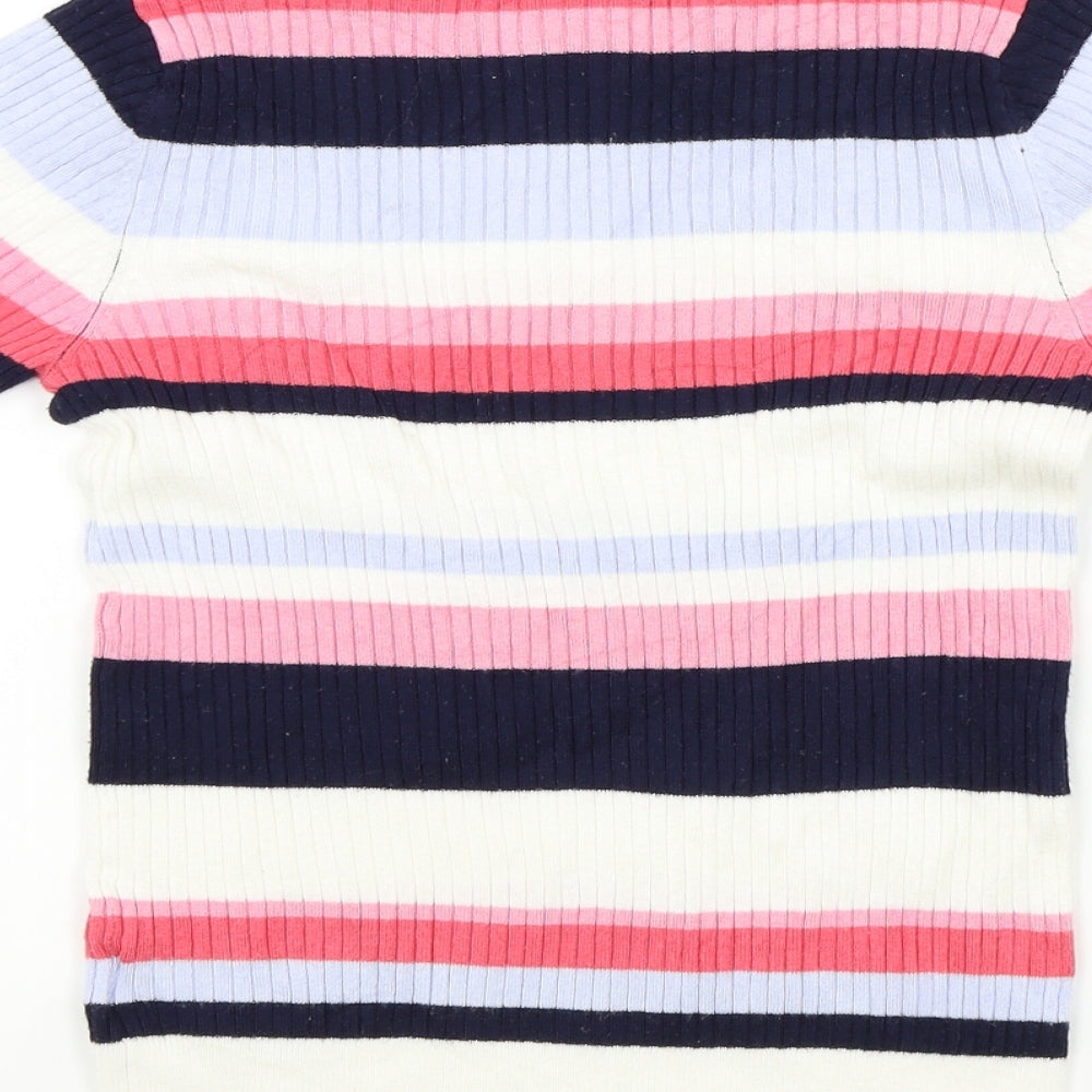 M&S Womens Multicoloured Striped Pullover Jumper Size 10