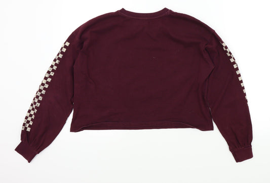 bershak Girls Red Colourblock Pullover Jumper Size S