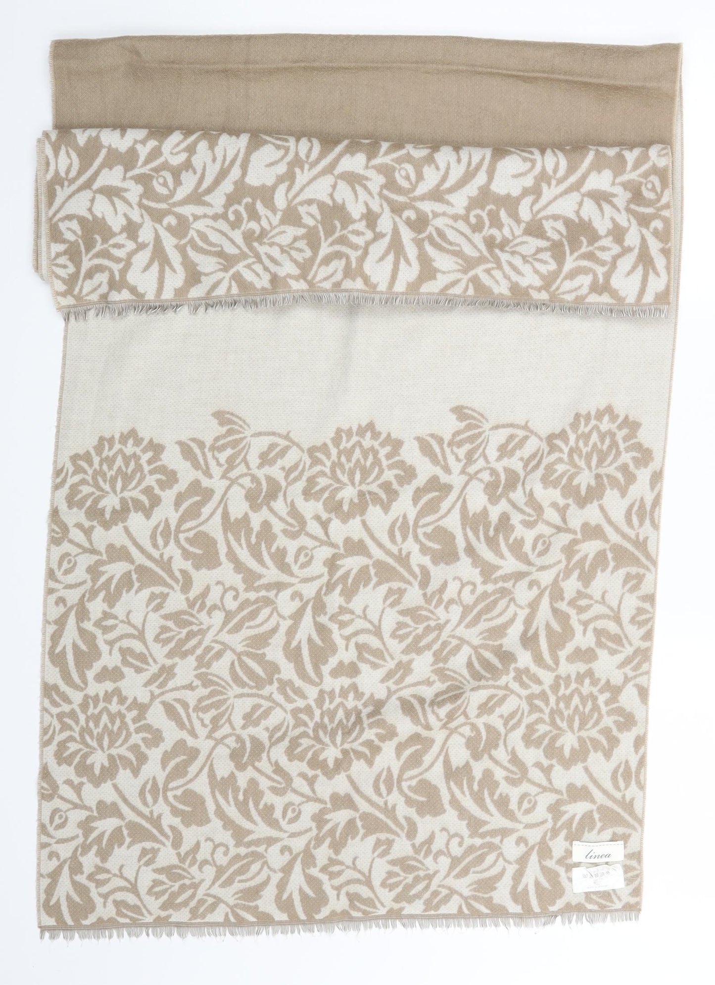 Front view of Linea women’s multicoloured floral scarf - double-sided