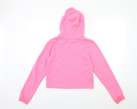 M&Co Girls Pink Pullover Hoodie Size 13-14 Years
