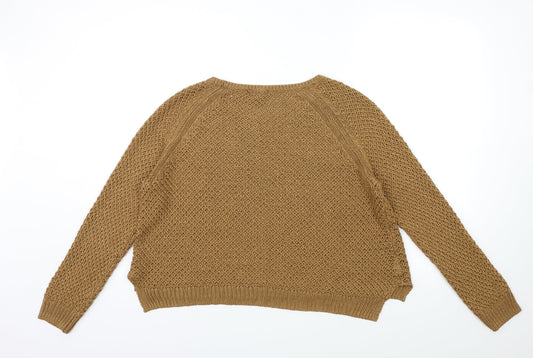 H&M Womens Brown Knit Pullover Jumper Size L