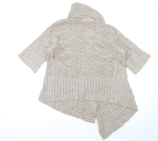 New Look Womens Brown Knit Cardigan Jumper Size 10