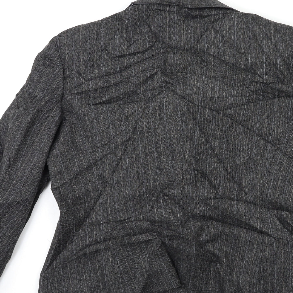 Laurel Womens Grey Striped Jacket Suit Jacket Size 10