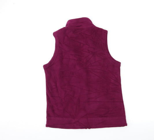 EWM Womens Purple Fleece Gilet Jacket Size 10