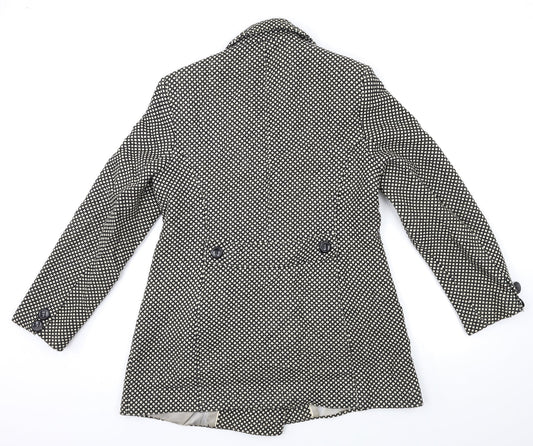Berkertex Womens Black Overcoat Coat Size 14