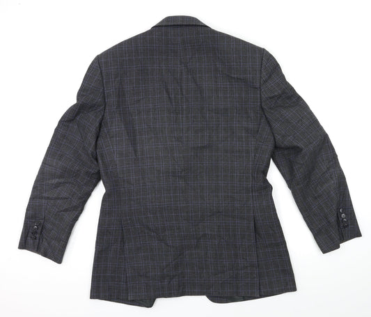 Marks and Spencer Mens Blue Check Jacket Suit Jacket Size 40