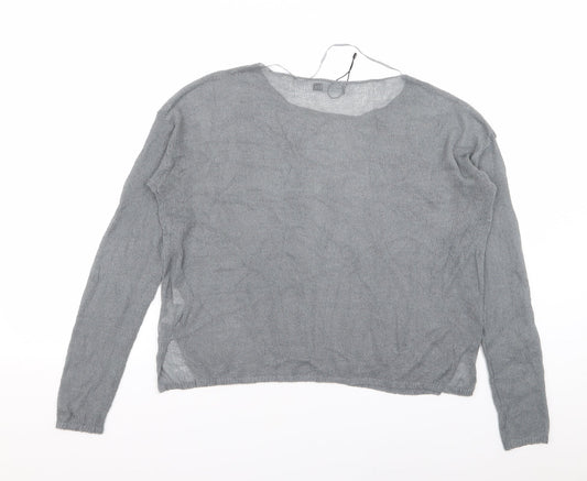 bershka bs girl Womens Grey Basic T-Shirt Size 6